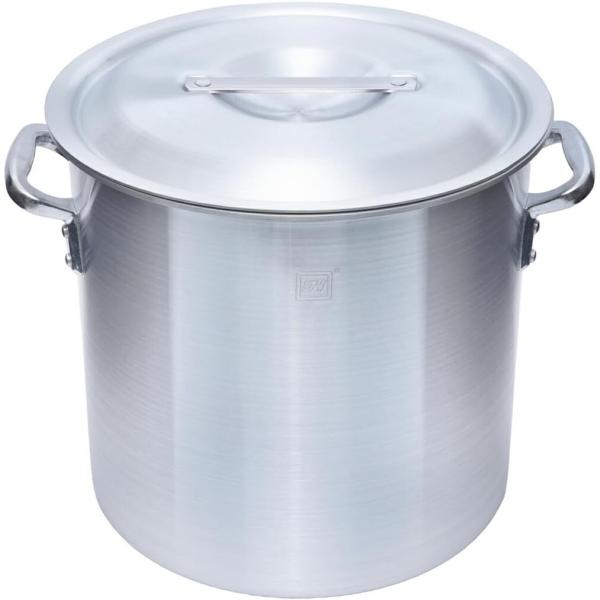 アルミ寸胴鍋 ガス専用 42cm 58L 目盛り付き 蓋付き 業務用 両手鍋 ALZND042