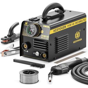 半自動溶接機 最大出力140A 110V/220V兼用 1台3役 電気溶接機 ノンガスMIG?被覆アーク?LIFT TIGに対応 液晶表示 インバーター搭載 小型 軽量 HVM140