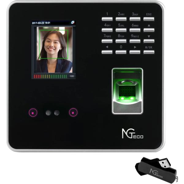 タイムレコーダー 顔認証 指紋認証 自動集計 USBメモリ付属 非接触タッチフリー 環境保護 コスト...