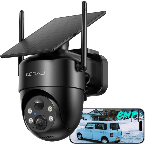 800万超高画素 真ソーラー一体型 防犯カメラ 屋外 ソーラー 完全ワイヤレス 監視カメラ 電源不要...