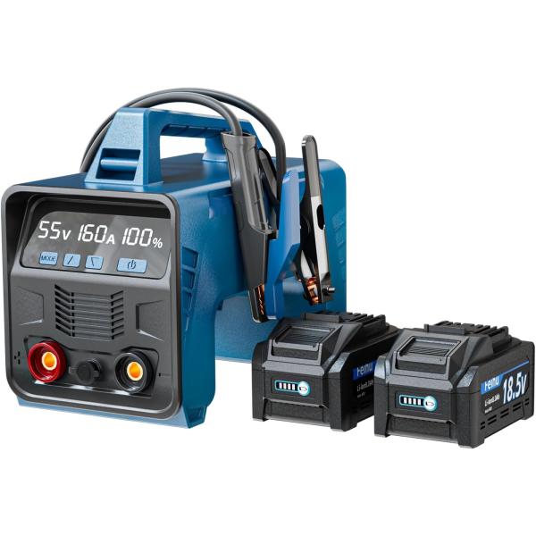 溶接機 バッテリー溶接機 最大出力160A アーク溶接機 4.0Ahバッテリー2個付き ハンドヘルド...