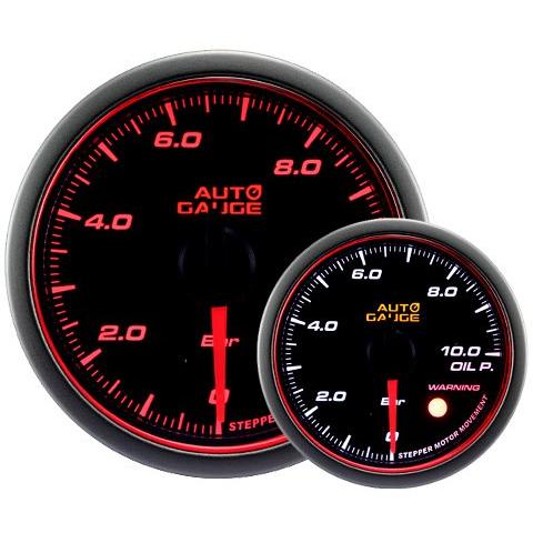 日本製モーター 52mm 油圧計 2色バックライト エンジェルリング 458シリーズ