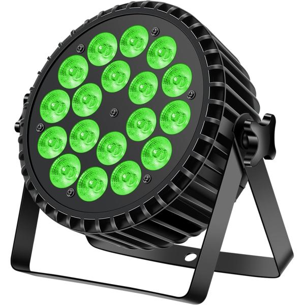 10Wx18 LED ステージライト パーライト ディスコライト舞台照明ランプ 上り式 音声起動 R...