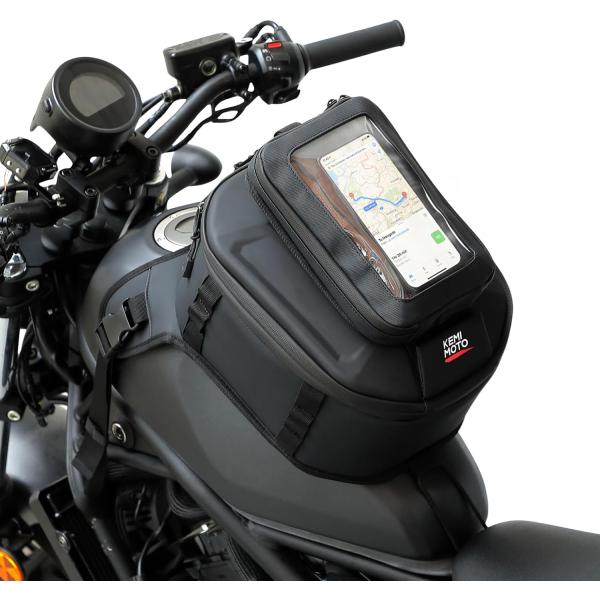 タンクバッグ バイク用 13-16L拡張可能 バイク用タンクバック レインカバー 取り外し可能な携帯...