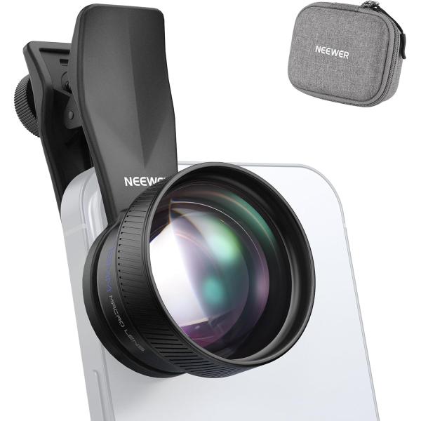 75mmスマホレンズ マクロスマホカメラレンズ 17mmネジ付きレンズクリップ 10倍倍率 5群5枚...