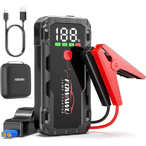 ジャンプスターター 26800mAh大容量7000Aピーク電流 最大12Lガソリン 10Lディーゼル...