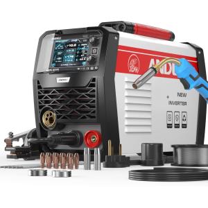 半自動溶接機 アルミ溶接可能 100V/200V 200AMP MIG Lift TIG ＆アーク溶接 ガス&ノンガス 5 in 1多機能MIG溶接機 LCDスクリーン MIG-270PLUS