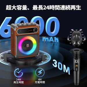 スピーカーセット 拡声器 ワイヤレスマイク2本...の詳細画像3