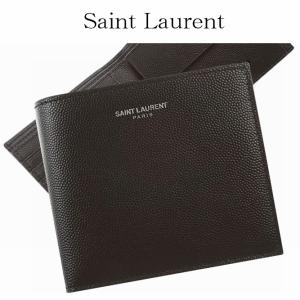 SAINT LAURENT サンローラン 2つ折り財布 小銭入れ付き TINY ブラック
