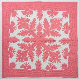 ハワイアンキルトタペストリー/壁掛け/グリーンパイナップル : Moana