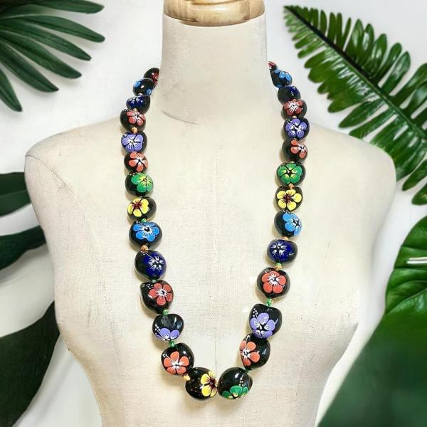 （メール便送料無料）ククイナッツレイ/マルチカラーハイビスカス