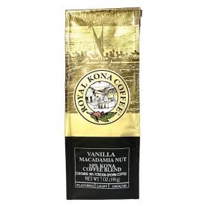 ロイヤルコナコーヒー/バニラマカダミア/10%KONA・粉タイプAD7oz(198g)｜Moana Pua