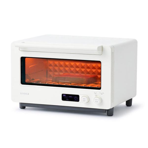 シロカ すばやきトースター ST-2D451(W) ホワイト 90秒で極上トースト/炎風テクノロジー...