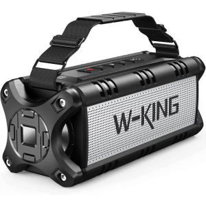 W-KING 50W Bluetooth スピーカー、ワイヤレススピーカー bluetooth 重低音、IPX6 防水ポータブルスピーカー4｜moanashop