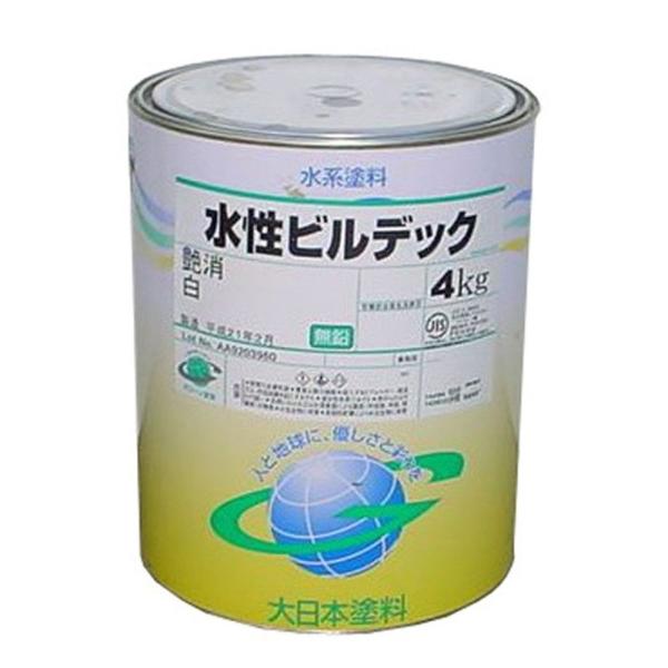 大日本塗料 水性ビルデック つや消し 白 4kg
