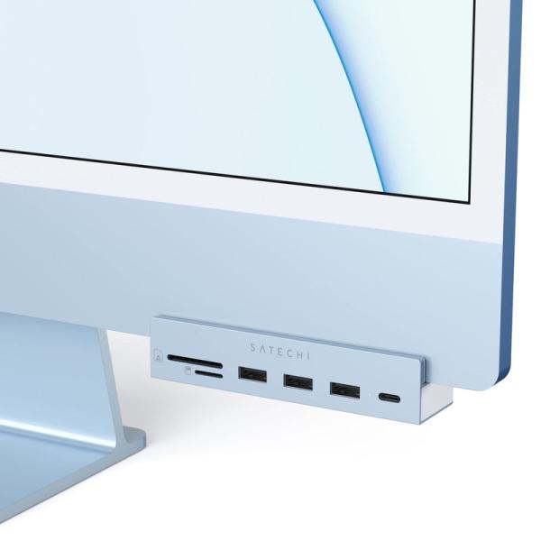 Satechi iMac24インチ用 USB-C クランプハブ (ブルー) (2021 iMac対応...