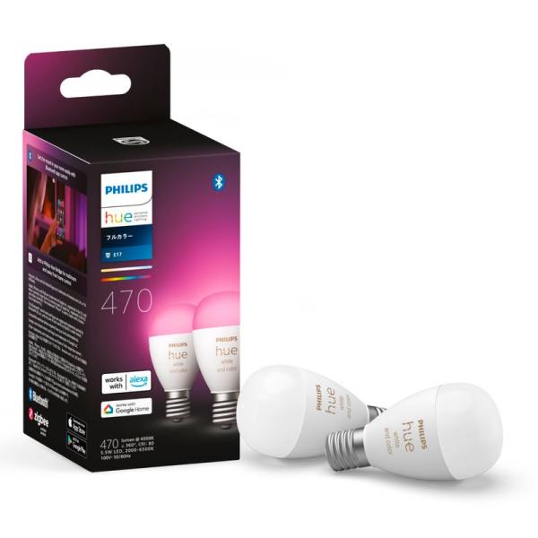 Philips Hue(フィリップスヒュー) スマート電球 E17 40W形相当 フルカラー日本正規...