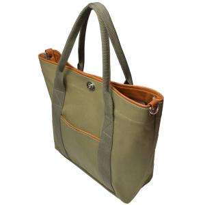 acrotri CROSBI 2way キャンバス トートバッグ ショルダーバッグ インナーバッグ付 (Khaki(カーキ)｜moanashop