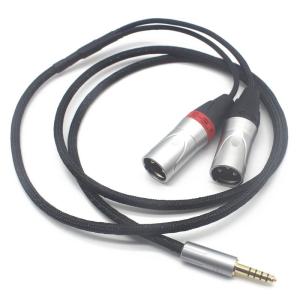 4.4mm to XLR (L-R) 変換10芯銀メッキ線バランスオーディオケーブル (4.4mm 5極オス - 2XLRオス) 平衡ケーブ｜moanashop