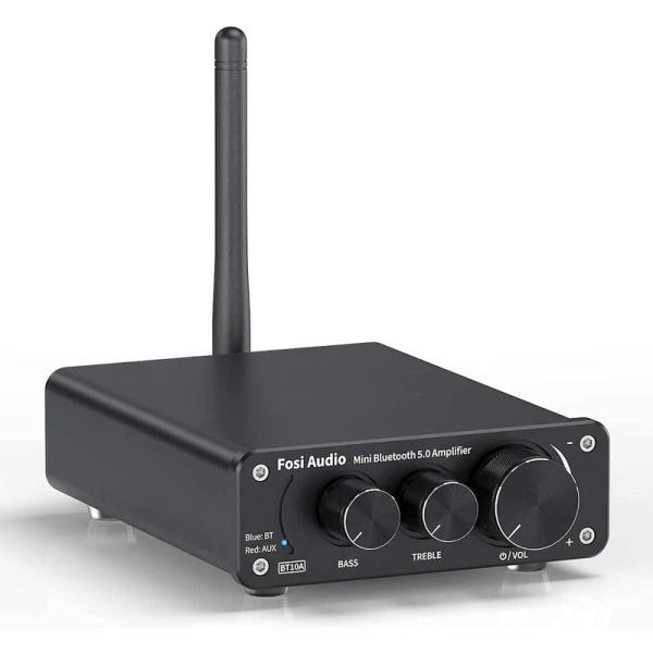 Fosi Audio BT10A Bluetooth 5.0 アンプ ステレオアンプ 50W x2 ...