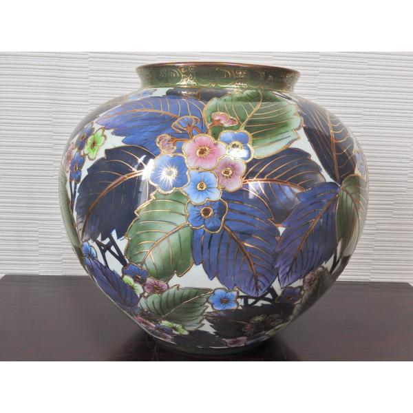 ボタニカル・総手描き・金仕上げ花絵柄・ハンドペイント