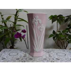 花柄陶器花瓶 二重ひょうたん型 シノワズリなひょうたん型の花瓶 高さ34cm | インテリアデコレーション