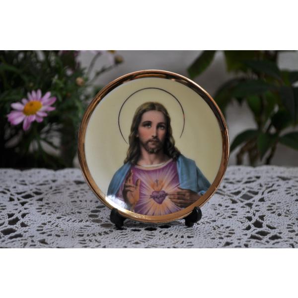キリスト  8.3cmD丸皿（小）" JESUS" round plate ・小物・飾り・装飾品・キ...