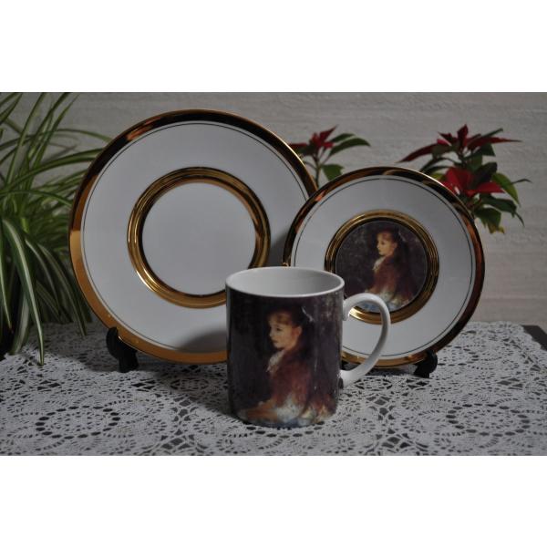 ・ルノワール作 (イレーヌカーン)・3ピース・モーニングセット・アフタヌーン ティーセット・人気商品