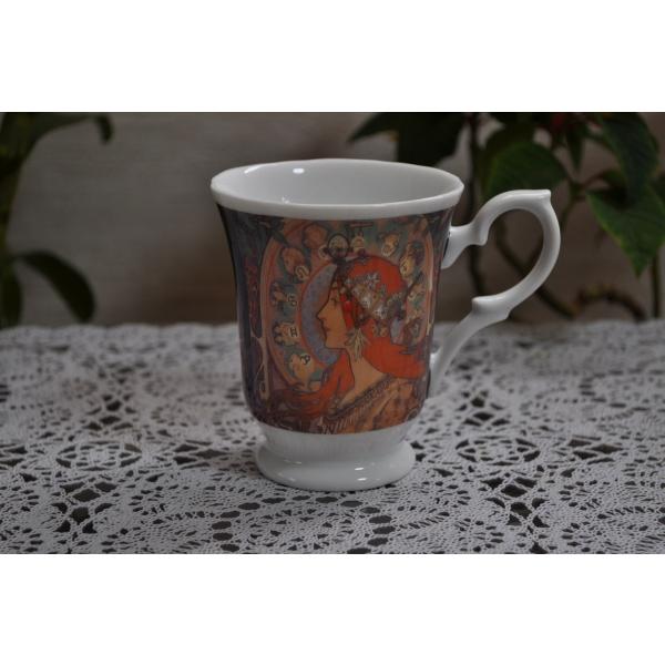 8oz フテットマグ ー 黄道十二宮-ミュシャ-Footed Mug - alfons Mucha ...