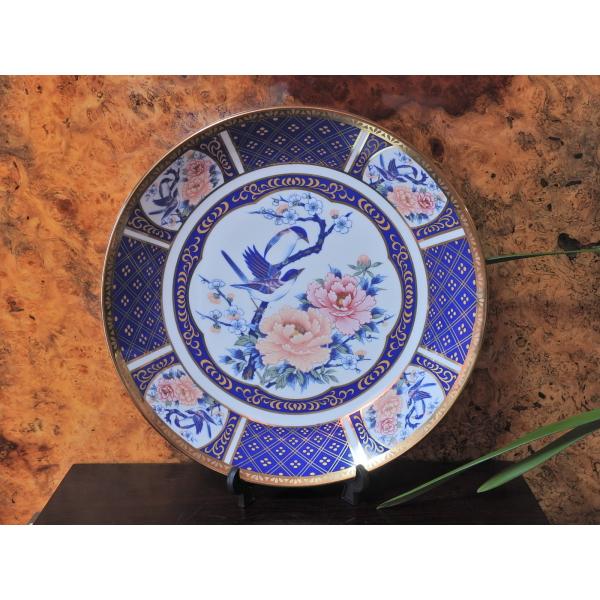 伊万里絵柄 35cm 花鳥絵特大飾り皿