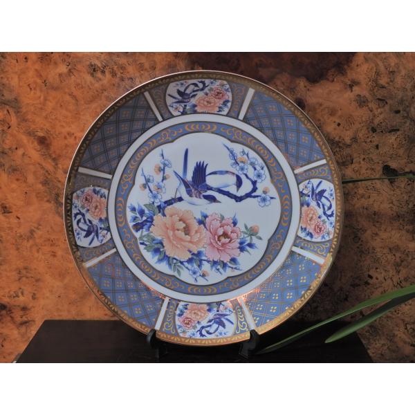 伊万里調牡丹絵柄 36cm 特大 飾り皿