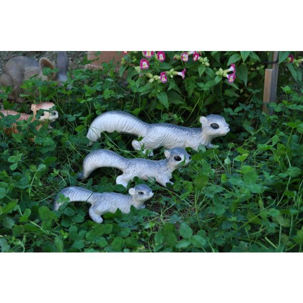 ガーデン 置物 リス灰 (小) オーナメント動物 Squirrel (S)