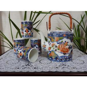 特別セール・伊万里 5ピース。ティセット・ティーポットと湯呑・