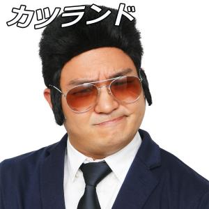 宴会 余興 コスプレ ウィッグ メンズ レディース 角刈り カツラ 被り物 おもしろい 演歌 おやじ 男女兼用 大人 ヘアアクセサリー カツランド 角刈りくん｜mobadepa