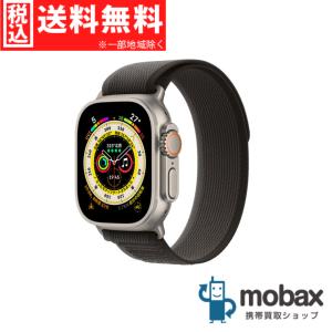 ◆キャンペーン【超美品】【中古】 Apple Watch Ultra GPS + Cellularモデル 49mm　MQFW3J/A　[チタニウムケースとブラック/グレイトレイルループ]　[S/M]｜mobax