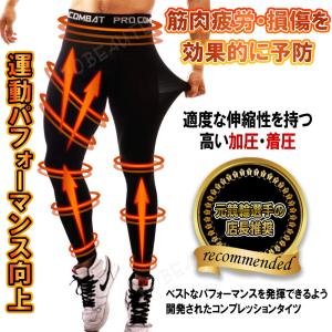 コンプレッションタイツ スパッツ トレーニング...の詳細画像1