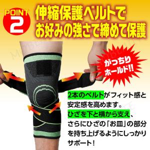 膝サポーター 2枚セット ひざサポーター クロ...の詳細画像4