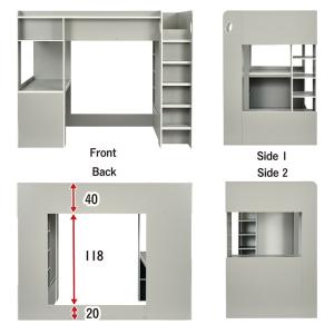 システムベッド 子供 大人用 ハイタイプ ロフ...の詳細画像3