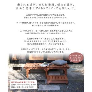 ガーデンチェア ユニット縁台ベンチ hiyor...の詳細画像1