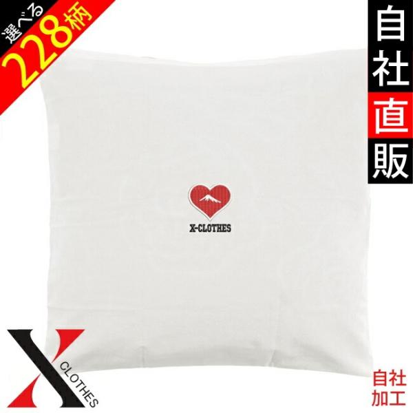 国旗 スカル ワンポイント 刺繍 クッションカバー カラーオックス 日本製 45×45cm 60x6...