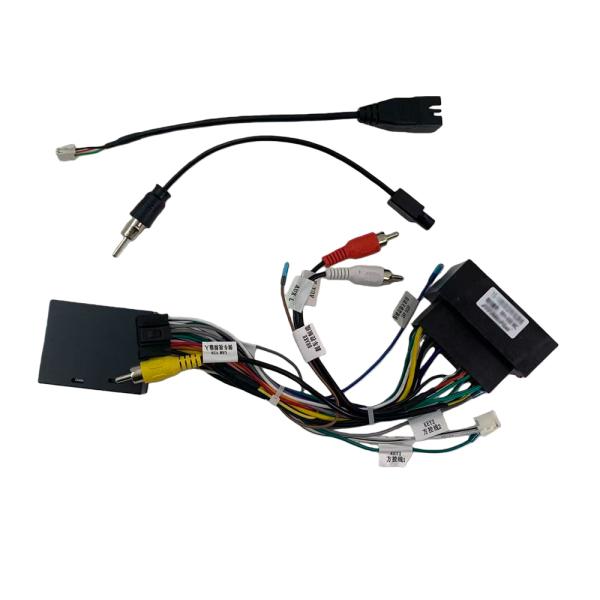 フィアット・500 の電源音声ケーブル Pirara アンドロイドカーナビ専用ハーネスケーブル