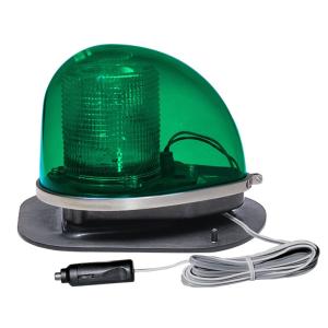 KOITO(小糸製作所) GL2NG LED丸型警光灯2N型 ゴムマグネットタイプ シガーライタープラグ付 緑 12/24V 5W 車載用警光灯 運搬車両誘導車用