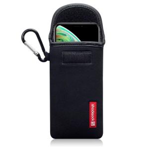 Shocksock Apple iPhone X/XS Neoprene Pouch Case with Carabiner (Black)｜MOBILE OUTLET