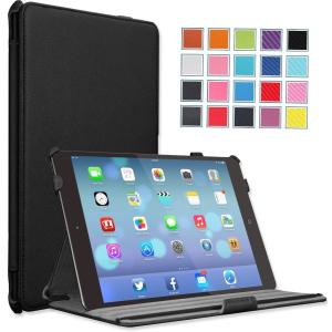 MoKo Apple iPad Air Slim-Fit Multi-Angle Folio Cover Case - Black