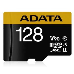 ADATA Premier ONE microSDXCカード 128GB UHS-II U3 Class 10 SD変換アダプター付属 AUSDX128GUII3CL10-CA1