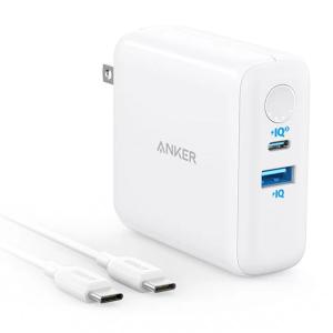 Anker PowerCore III Fusion 5000 USB-C &amp; USB-C ケーブル（1.8m）付属 ホワイト B1624N21