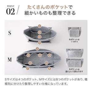 バッグインバッグ フェルト 2サイズ 大きめ ...の詳細画像3