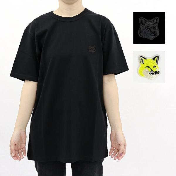 MAISON KITSUNE 半袖 Tシャツ MONOCHROME FOX HEAD CLASSIC...