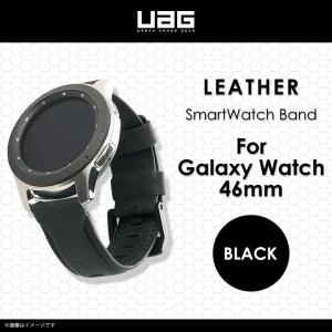 Galaxy Watch 46mm レザーバンド UAG-GWLL-BK  4822  UAG ギャラクシーウォッチ 交換ベルト ブラック プリンストン｜mobile-land