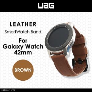 Galaxy Watch 42mm レザーバンド UAG-GWSL-BR  4891  UAG ギャラクシーウォッチ 交換ベルト ブラウン プリンストン｜mobile-land